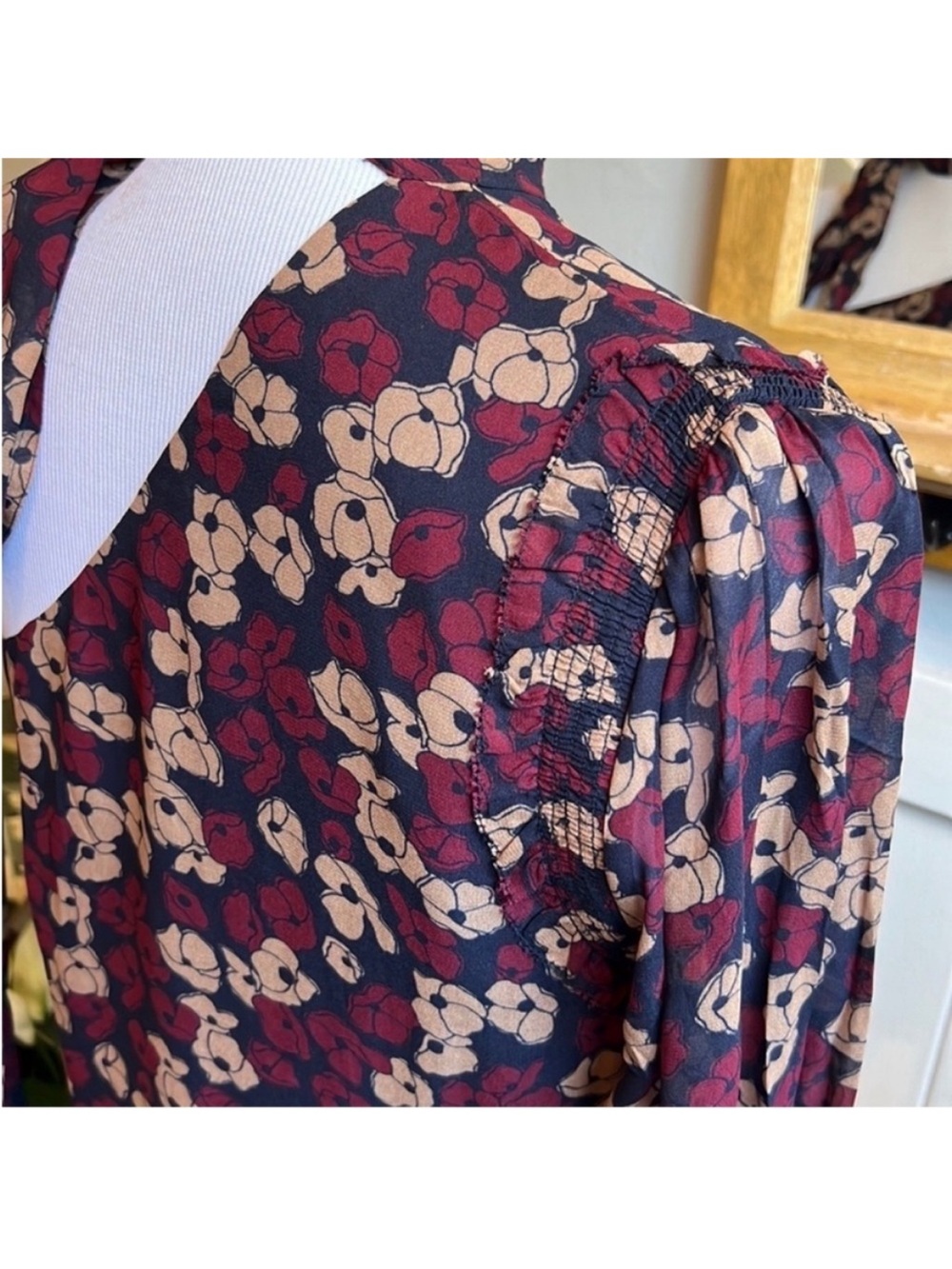 NWT POLO RALPH LAUREN Georgette Tie-Neck One-Shoulder Top - Picture 14 of 16